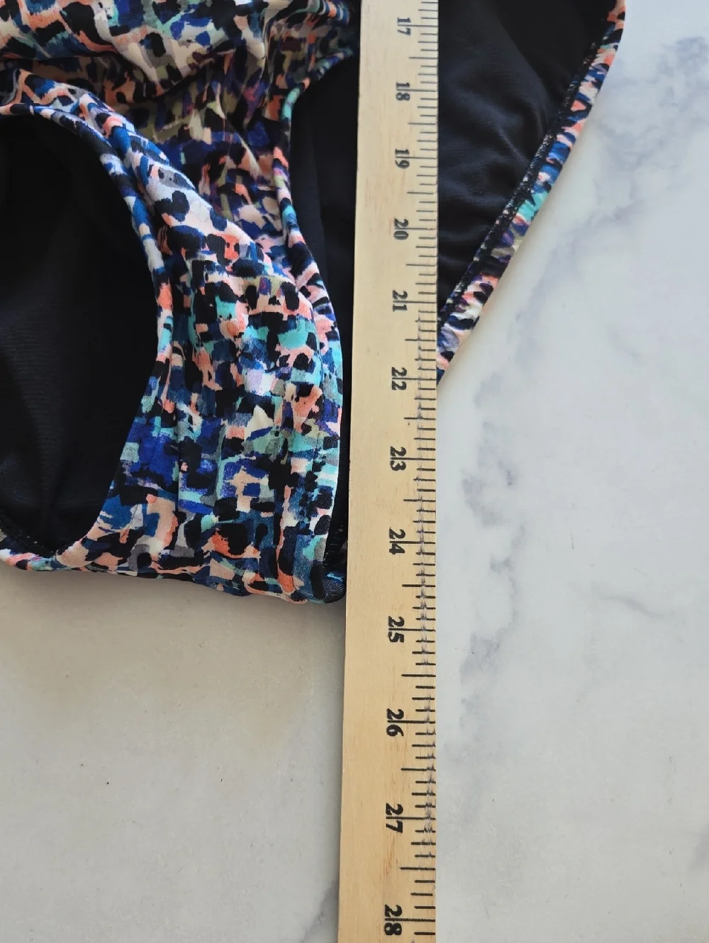 Swim Solutions Women's Shirred Front Tummy Control One-Piece Swimsuit Sz 16 NWT - Picture 8 of 10
